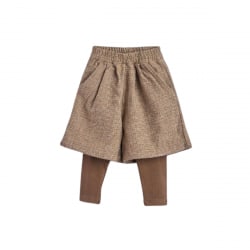 Wool Shorts with Stitched Leggings